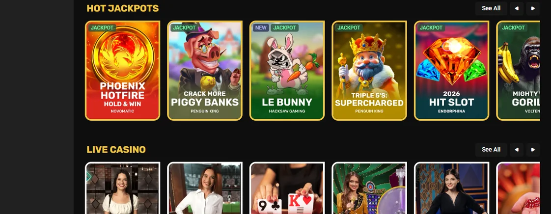 Join live casino tables