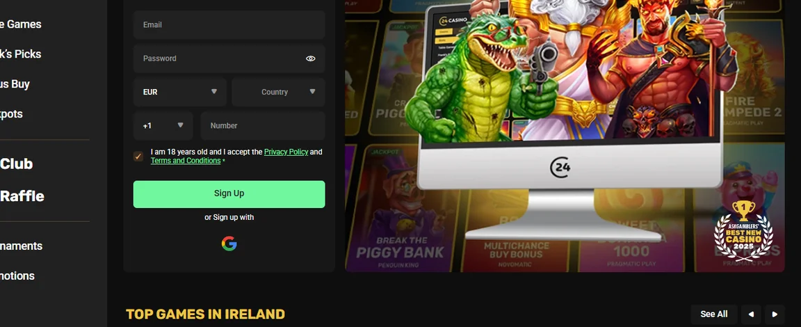 Browse 24Casino top games